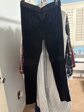 Theory Black Velvet leggings